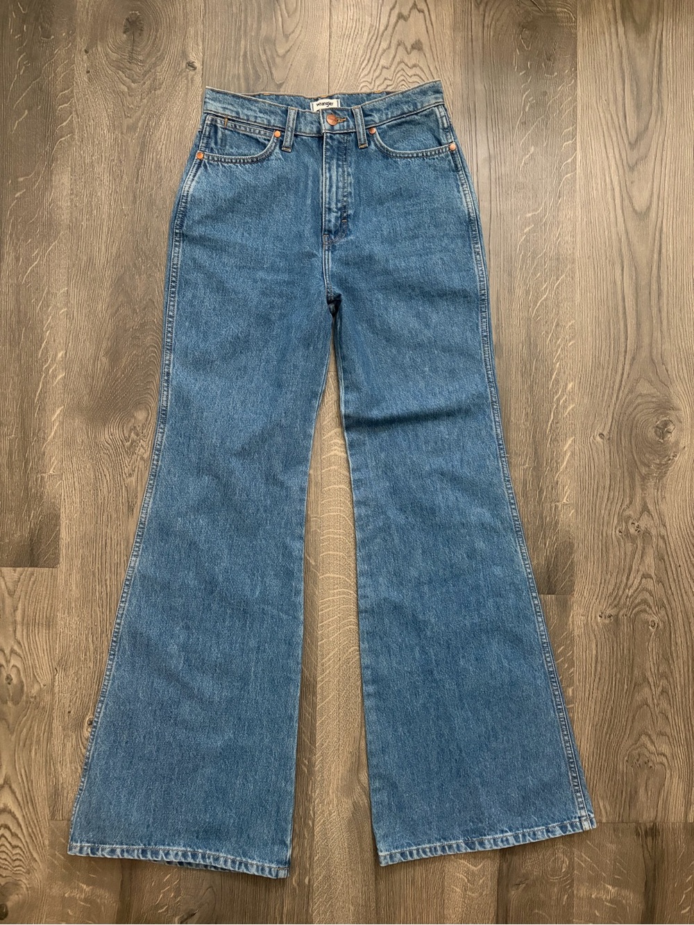 Wrangler Blue High-Rise Flare Jeans